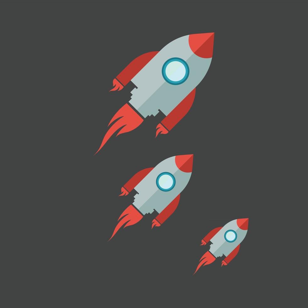 Rakete Logo Icons Set vektor