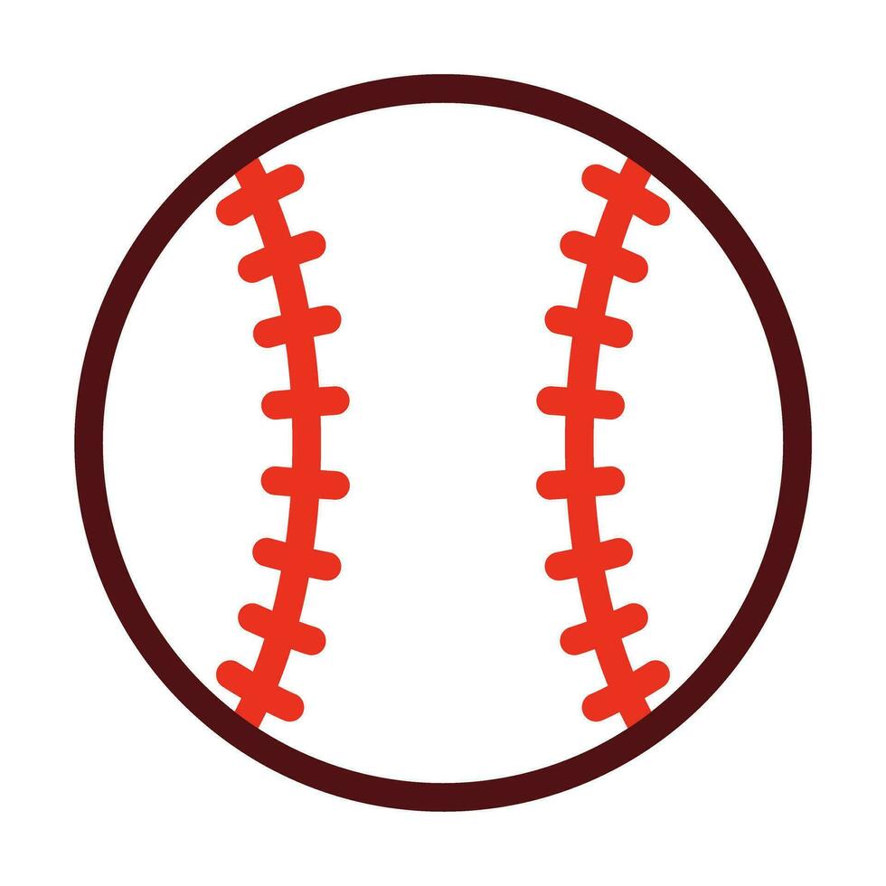 Baseball Vektor dick Linie zwei Farbe Symbole zum persönlich und kommerziell verwenden.
