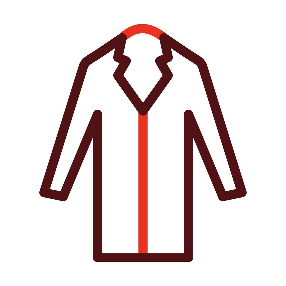 lange Mantel Glyphe zwei Farbe Symbol zum persönlich und kommerziell verwenden. vektor