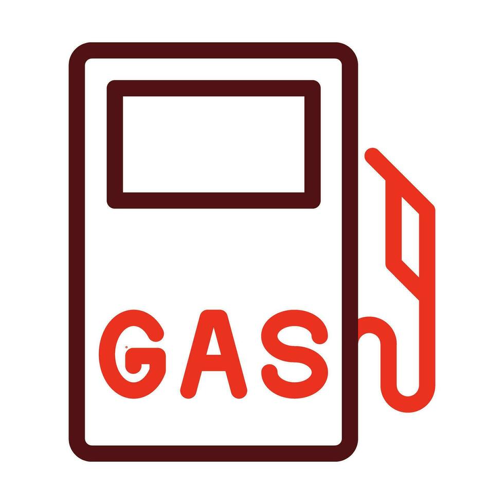gas station vektor tjock linje två Färg ikoner för personlig och kommersiell använda sig av.