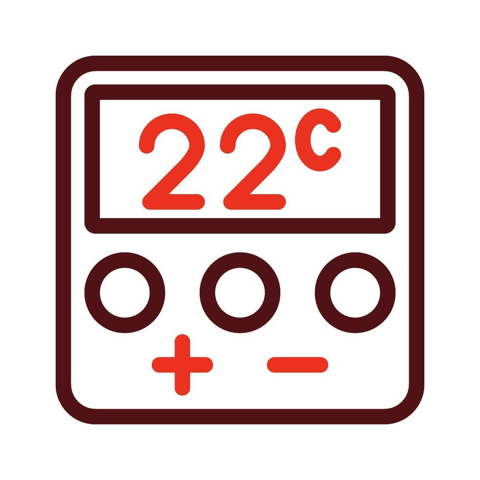 Thermostat Vektor dick Linie zwei Farbe Symbole zum persönlich und kommerziell verwenden.