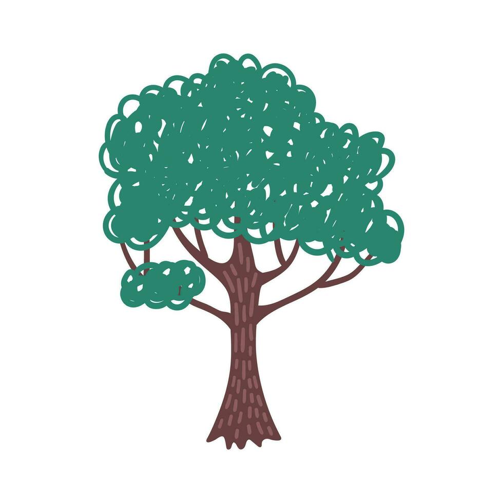 Karikatur Sommer- Grün Baum. Vektor