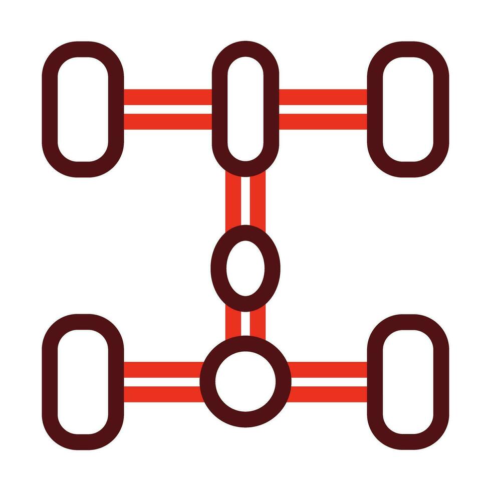 Chassis Vektor dick Linie zwei Farbe Symbole zum persönlich und kommerziell verwenden.