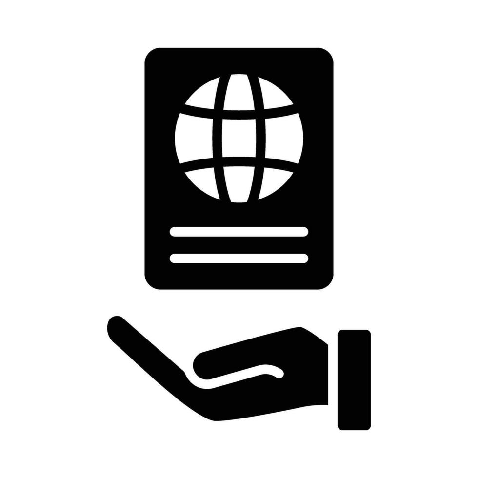 Reisepass Vektor Glyphe Symbol zum persönlich und kommerziell verwenden.