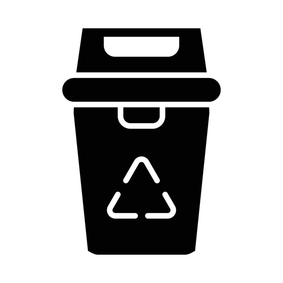 Recycling Box Vektor Glyphe Symbol zum persönlich und kommerziell verwenden.
