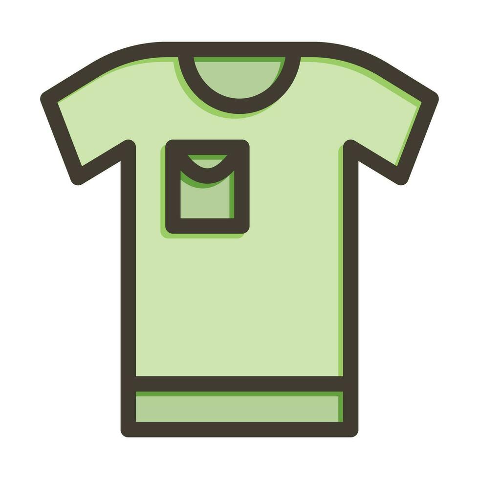 T-Shirt Vektor dick Linie gefüllt Farben Symbol zum persönlich und kommerziell verwenden.