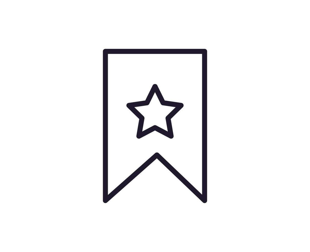 Lesezeichen Vektor Linie Symbol. Prämie Qualität Logo zum Netz Websites, Design, online Geschäfte, Firmen, Bücher, Anzeige. schwarz Gliederung Piktogramm isoliert auf Weiß Hintergrund