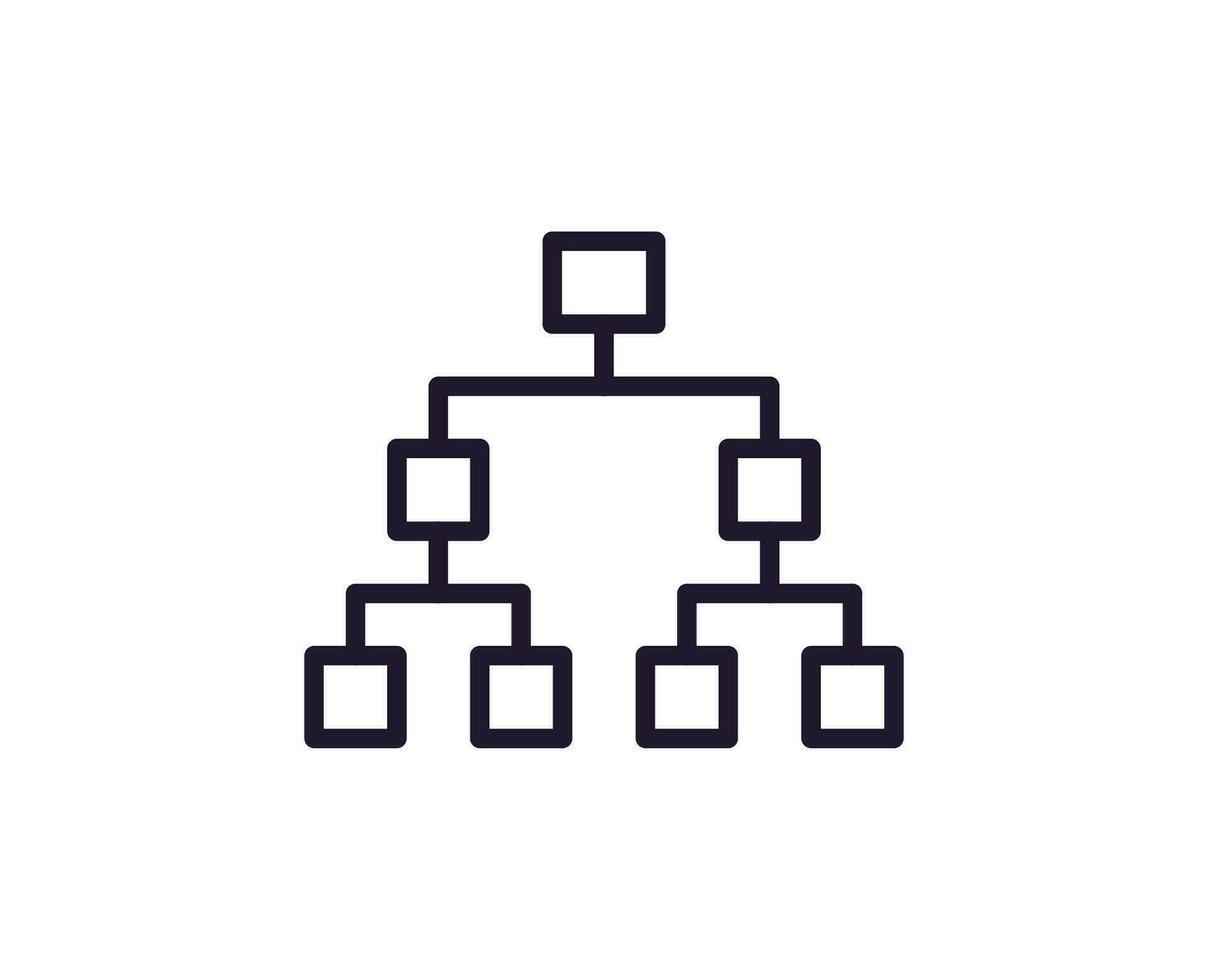 hierarki begrepp. enda premie redigerbar stroke piktogram perfekt för logotyper, mobil appar, uppkopplad butiker och webb webbplatser. vektor symbol isolerat på vit bakgrund.