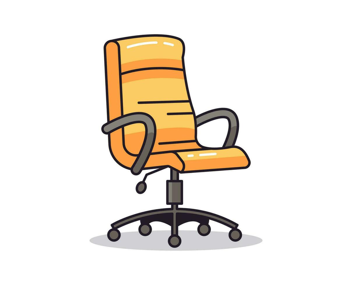 kontor stol färgrik vektor platt illustration. perfekt för annorlunda kort, textil, webb webbplatser, appar