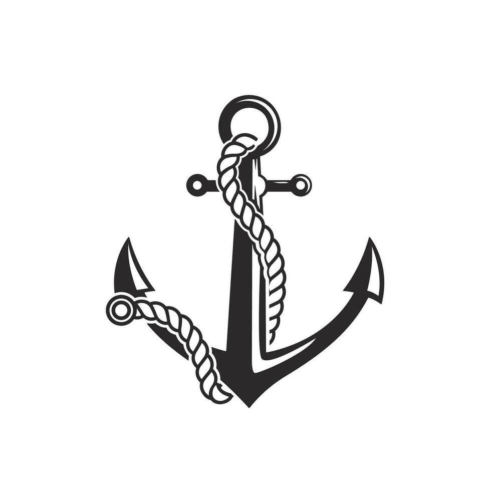 Anker Logo, einfach elegant Design, nautisch Schiff Vektor, Symbol Symbol Illustration vektor