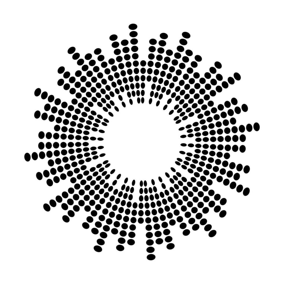 abstrakt utjämnare musik ljud Vinka cirkel vektor ikon symbol. logotyp design, runda linje ikon, cirkel Artikel, element bakgrund, illustration