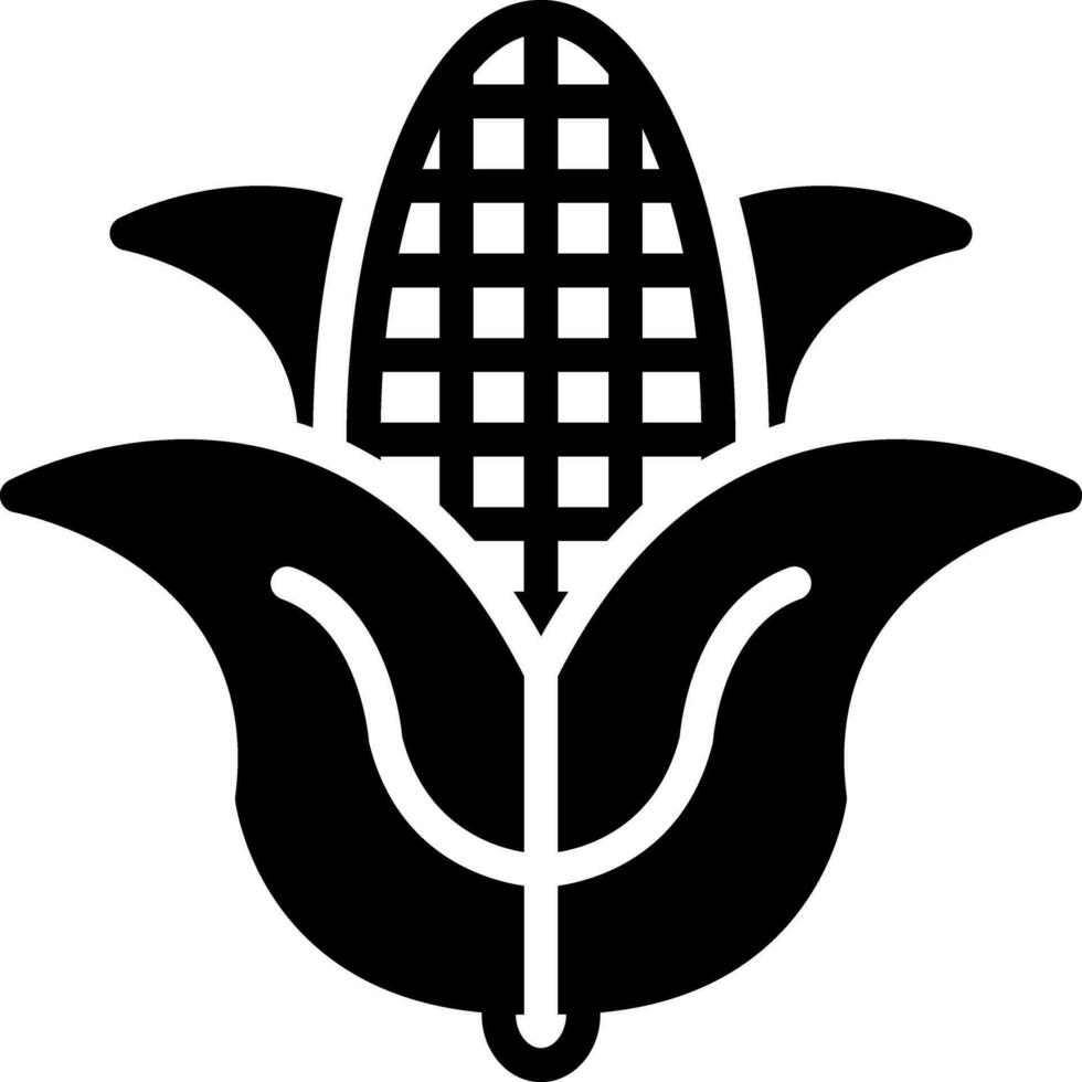 fast ikon för majs vektor
