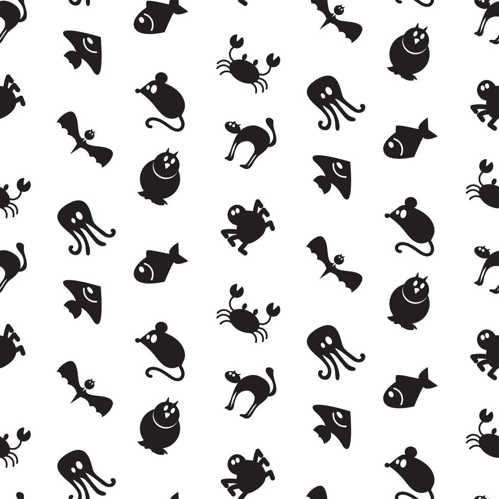 djur ikoner sömlösa mönster vektor