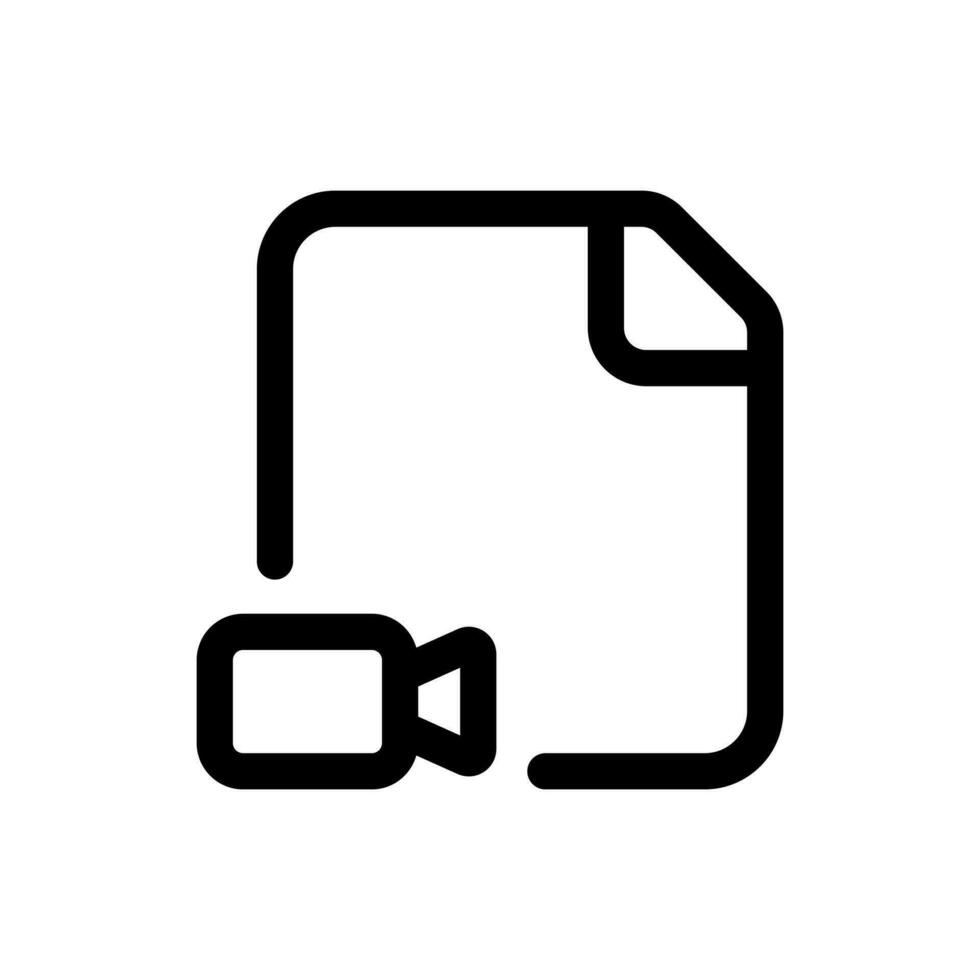 Video Datei Symbol im modisch eben Stil isoliert auf Weiß Hintergrund. Video Datei Silhouette Symbol zum Ihre Webseite Design, Logo, Anwendung, ui. Vektor Illustration, Folge10.