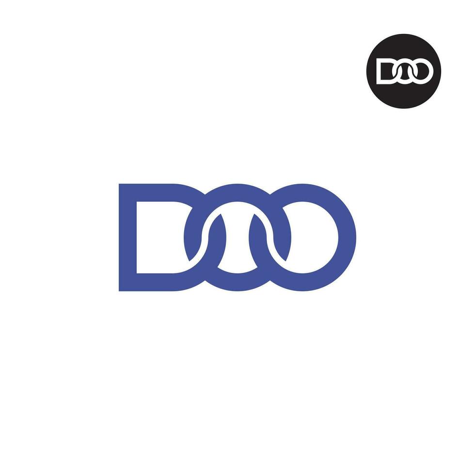 brev doo monogram logotyp design vektor