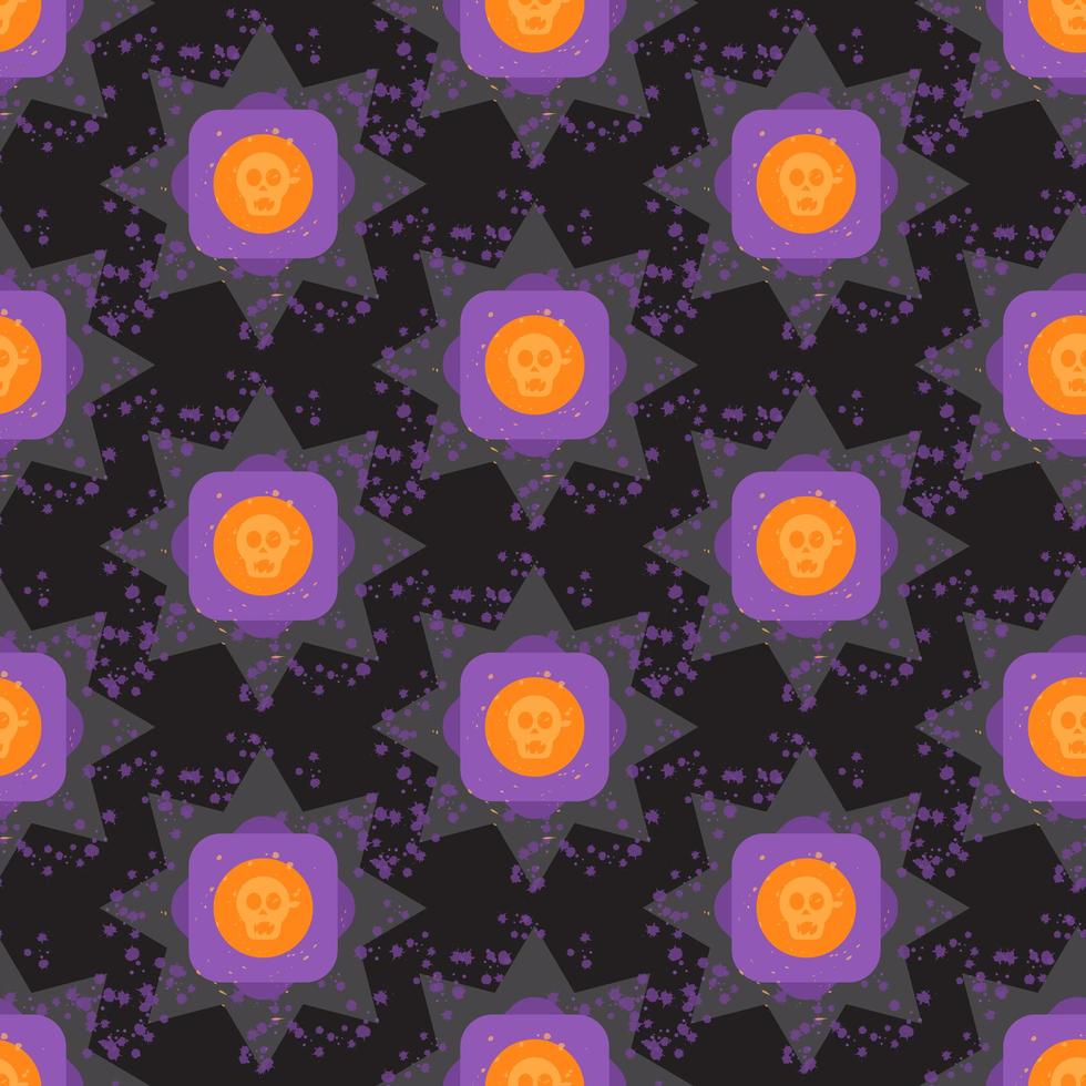 grunge färgglada halloween geometriska sömlösa mönster vektor