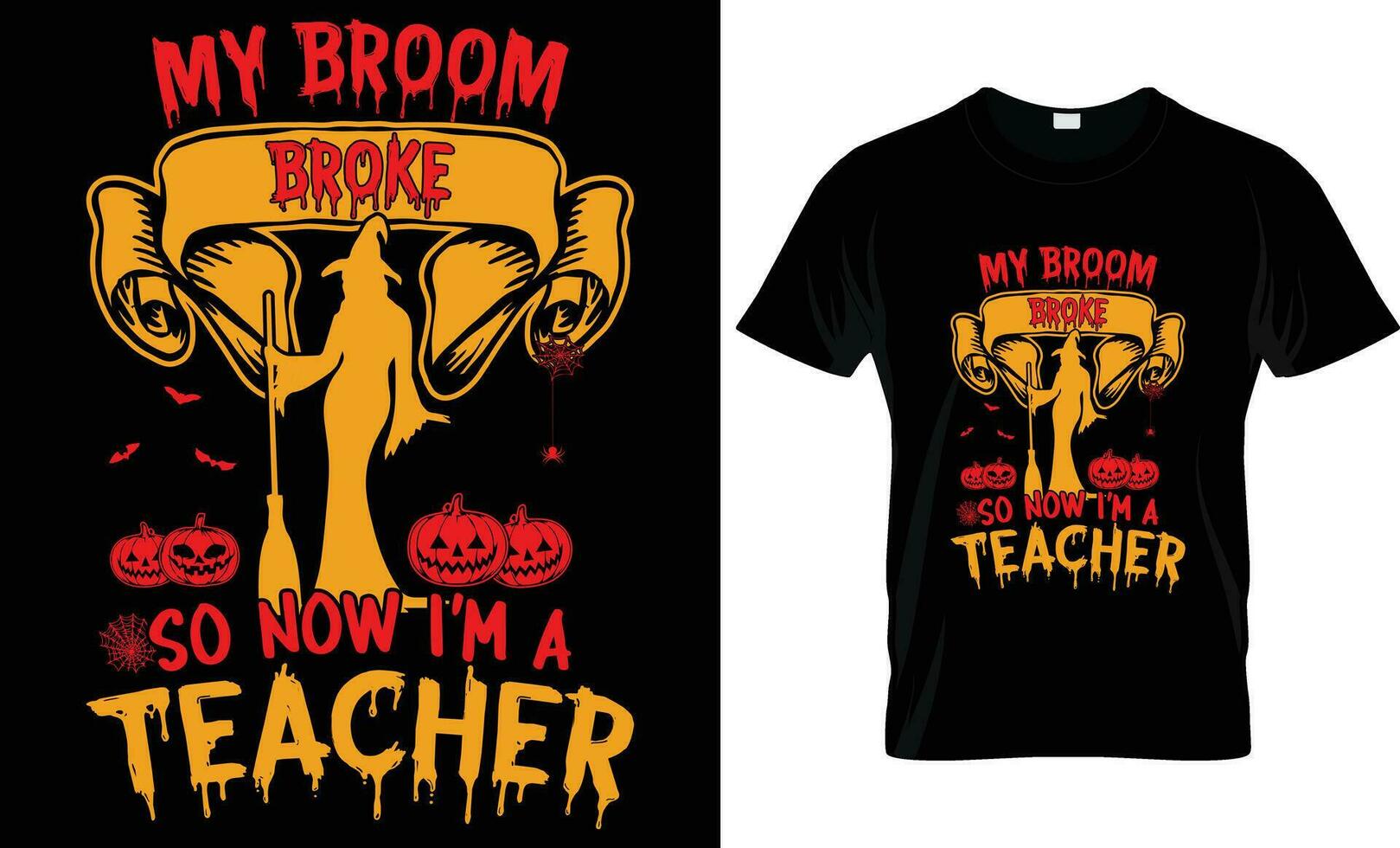 Halloween T-Shirt Design Geschenk Vorlage vektor