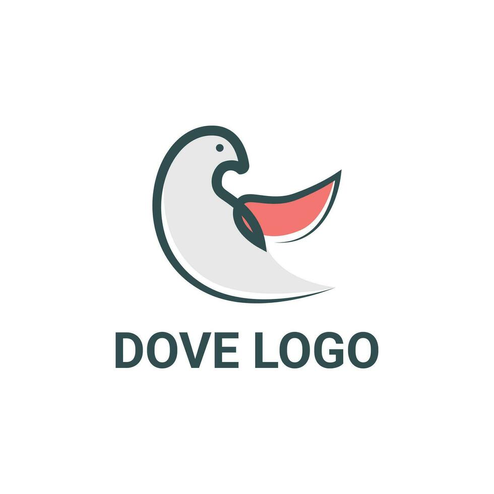 fliegen Vogel Taube Logo Design kreativ Idee vektor