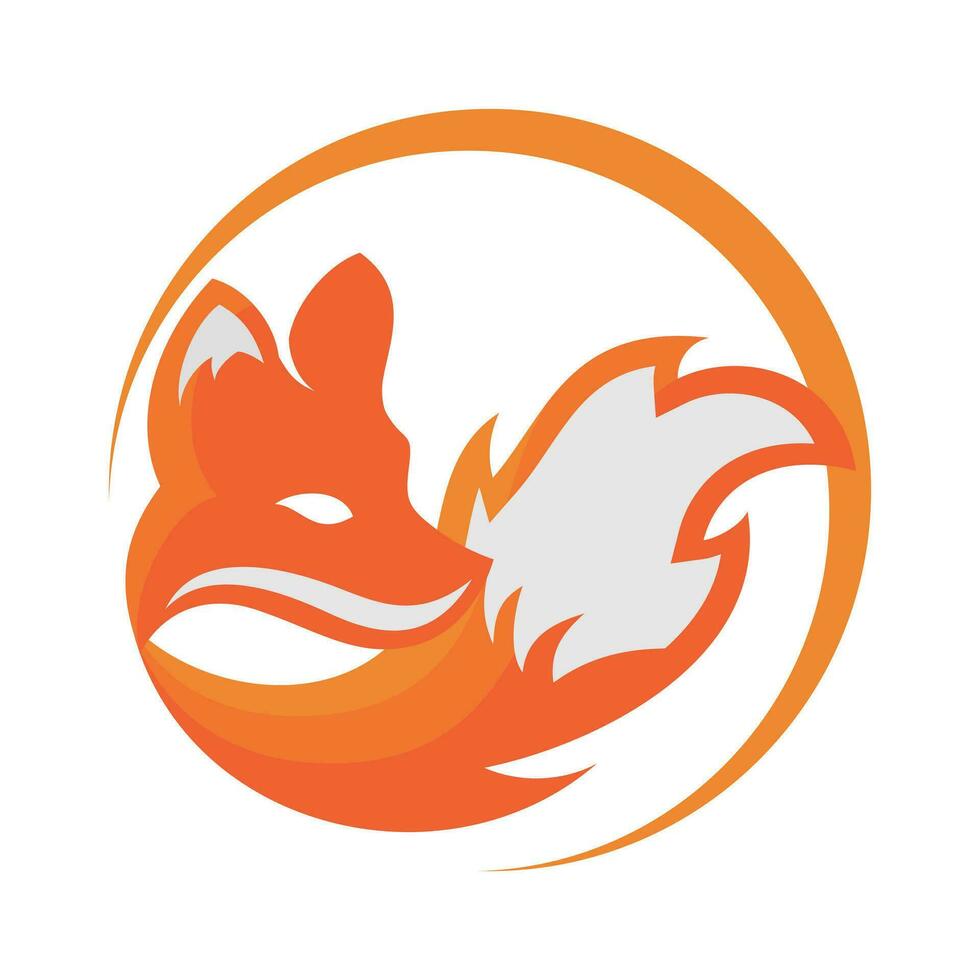 fox logo design vektor mall