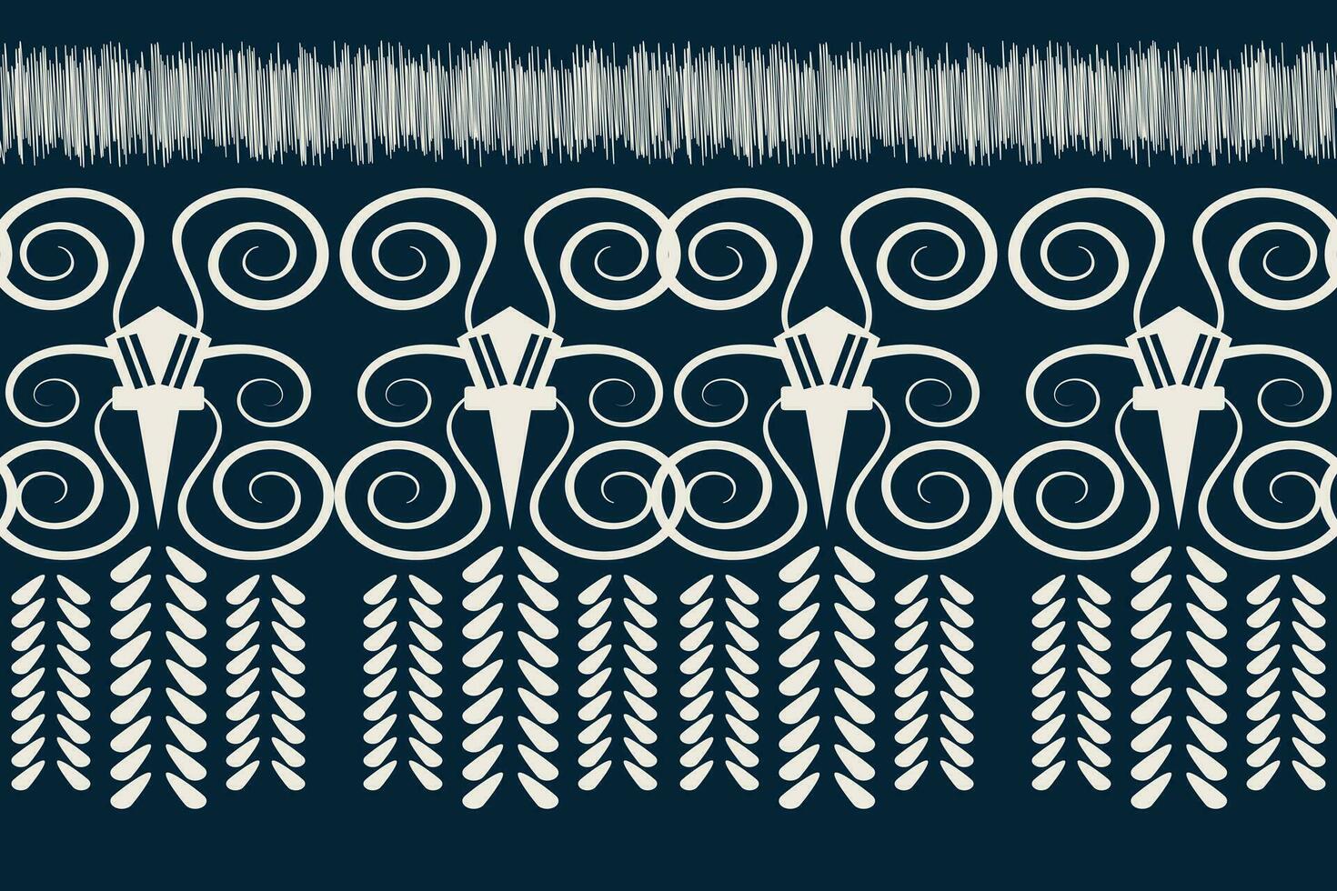 ethnisch Ikat Stoff Muster geometrisch Stil.afrikanisch Ikat Stickerei ethnisch orientalisch Muster Blau Hintergrund. abstrakt, Vektor, Illustration. Textur, Kleidung, Rahmen, Dekoration, Teppich, Motiv. vektor