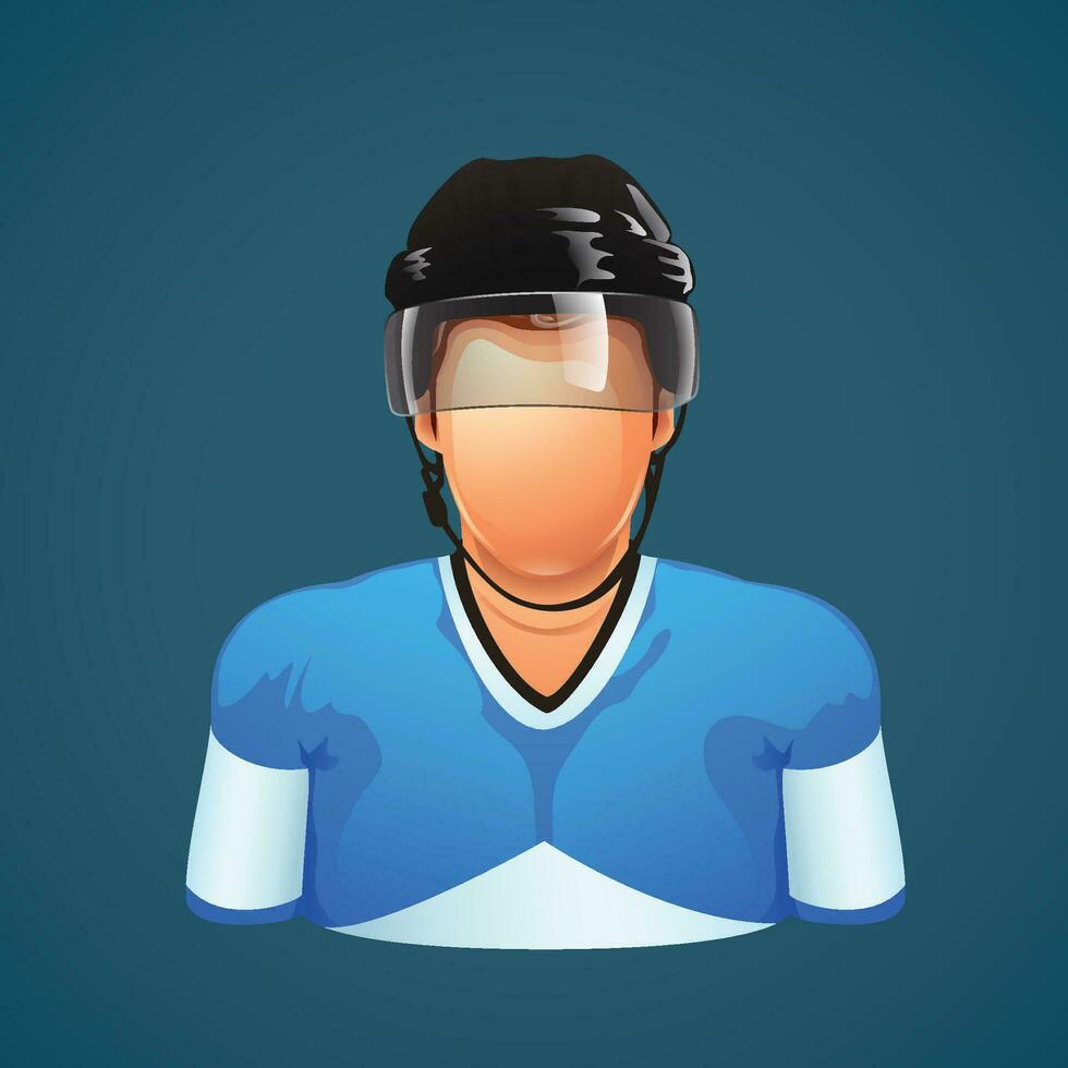 hockey spelare på blå bakgrund vektor