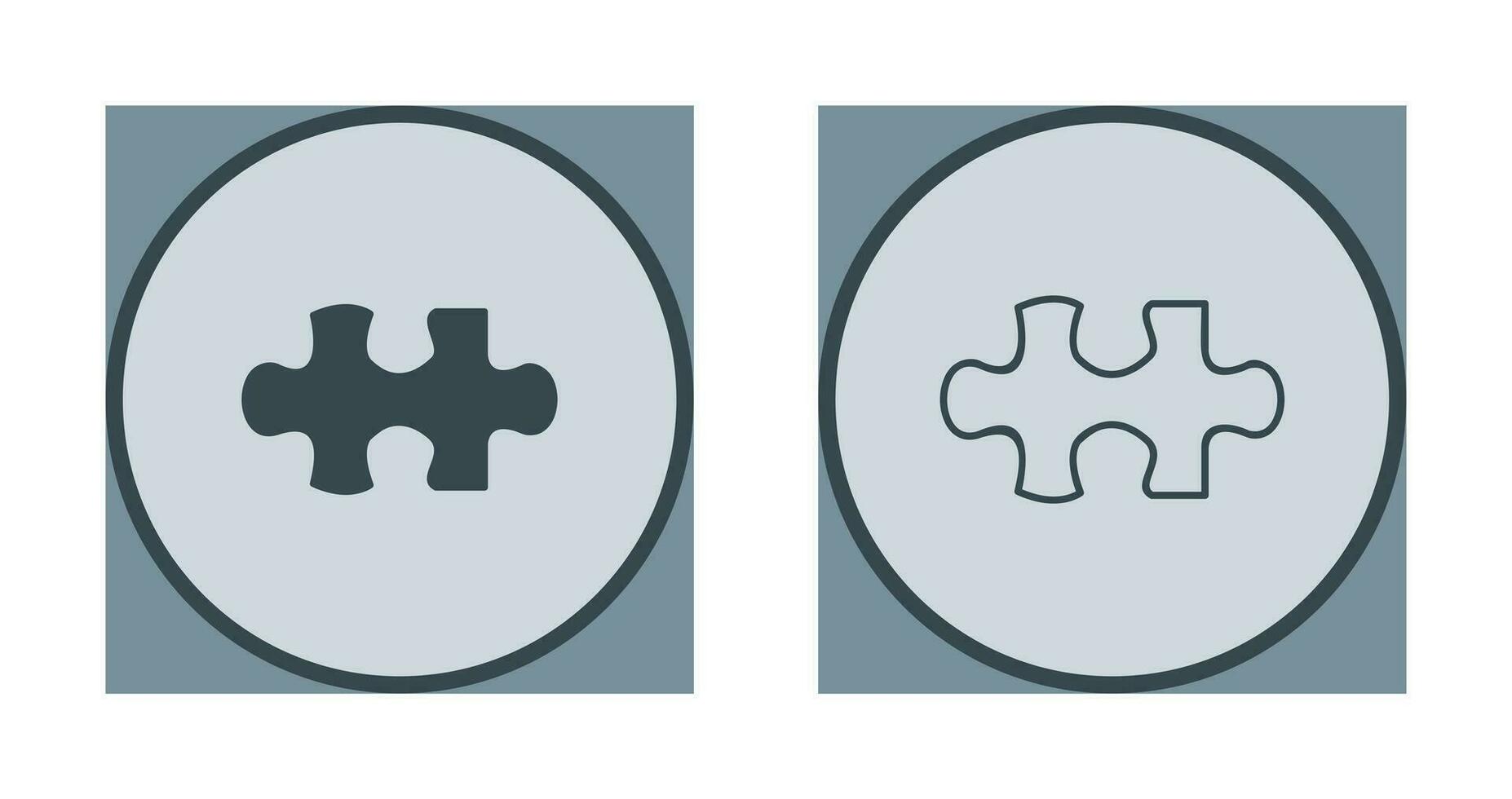 einzigartiges Vektorsymbol für Puzzleteile vektor