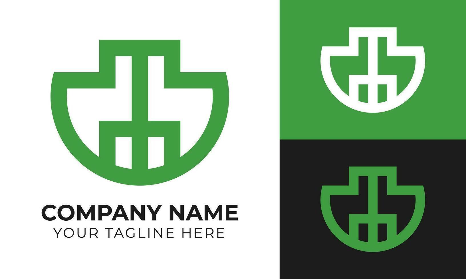 abstrakt modern minimal Monogramm Geschäft Logo Design Vorlage kostenlos Vektor