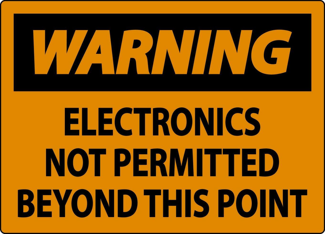 Warnung Zeichen Elektronik nicht zulässig darüber hinaus diese Punkt vektor