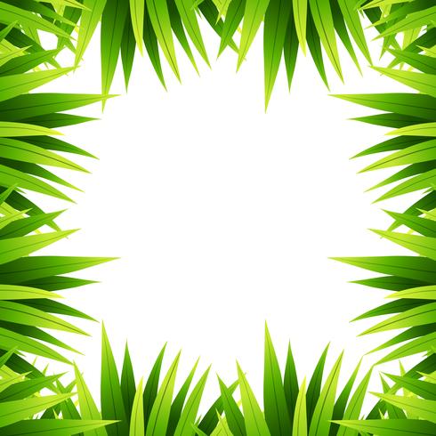 Grön blad naturgräns vektor