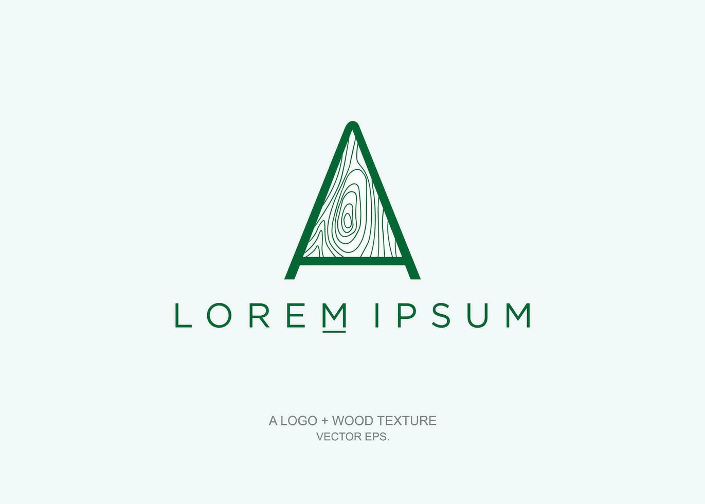 logotyp design med en grön trä brev en vektor