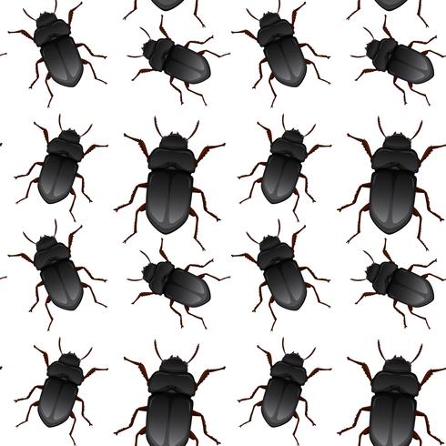 Beetle bug sömlös mönster vektor