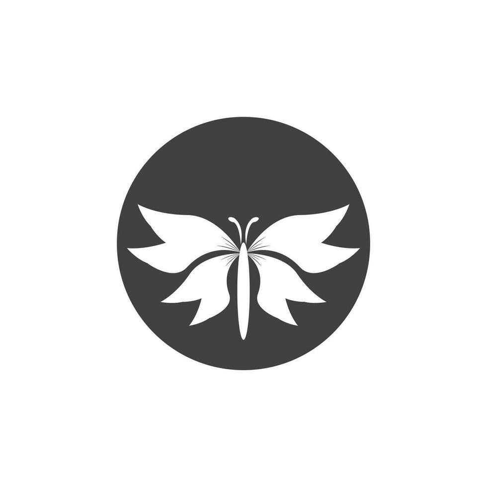 schwarz Silhouette Schmetterling Symbol und Symbol Vorlage Vektor