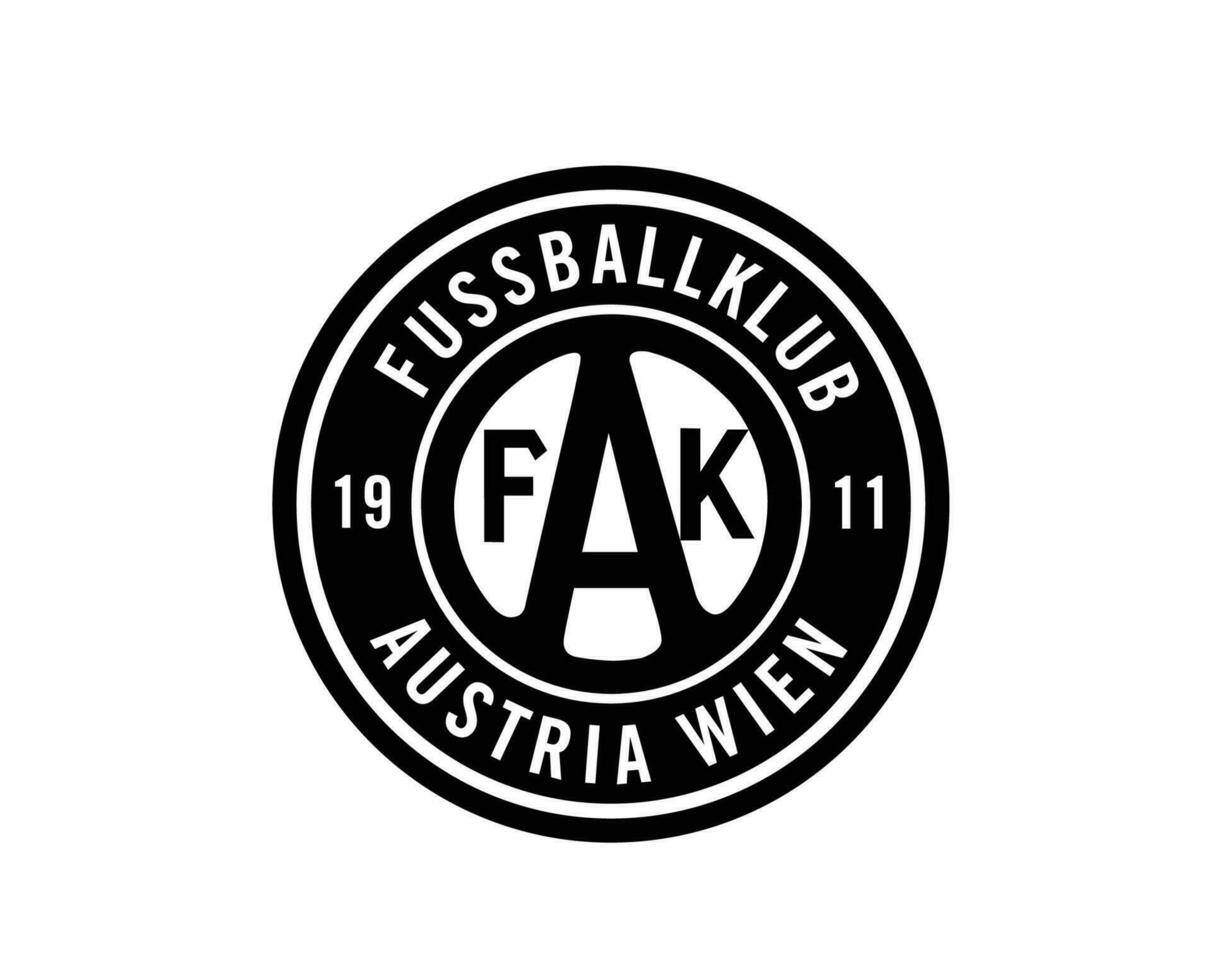 fk österrike wien klubb logotyp symbol svart österrike liga fotboll abstrakt design vektor illustration