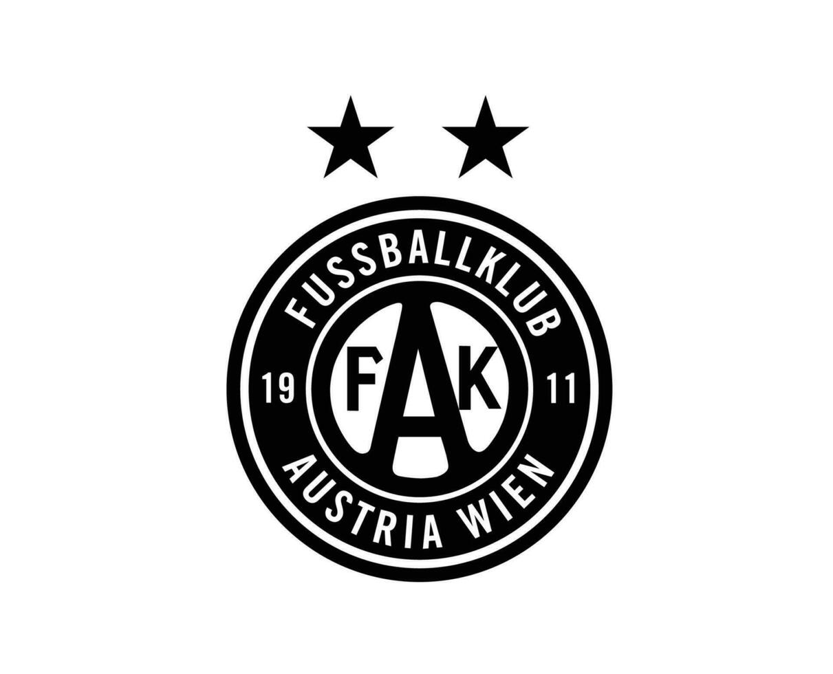 fk österrike wien klubb symbol logotyp svart österrike liga fotboll abstrakt design vektor illustration