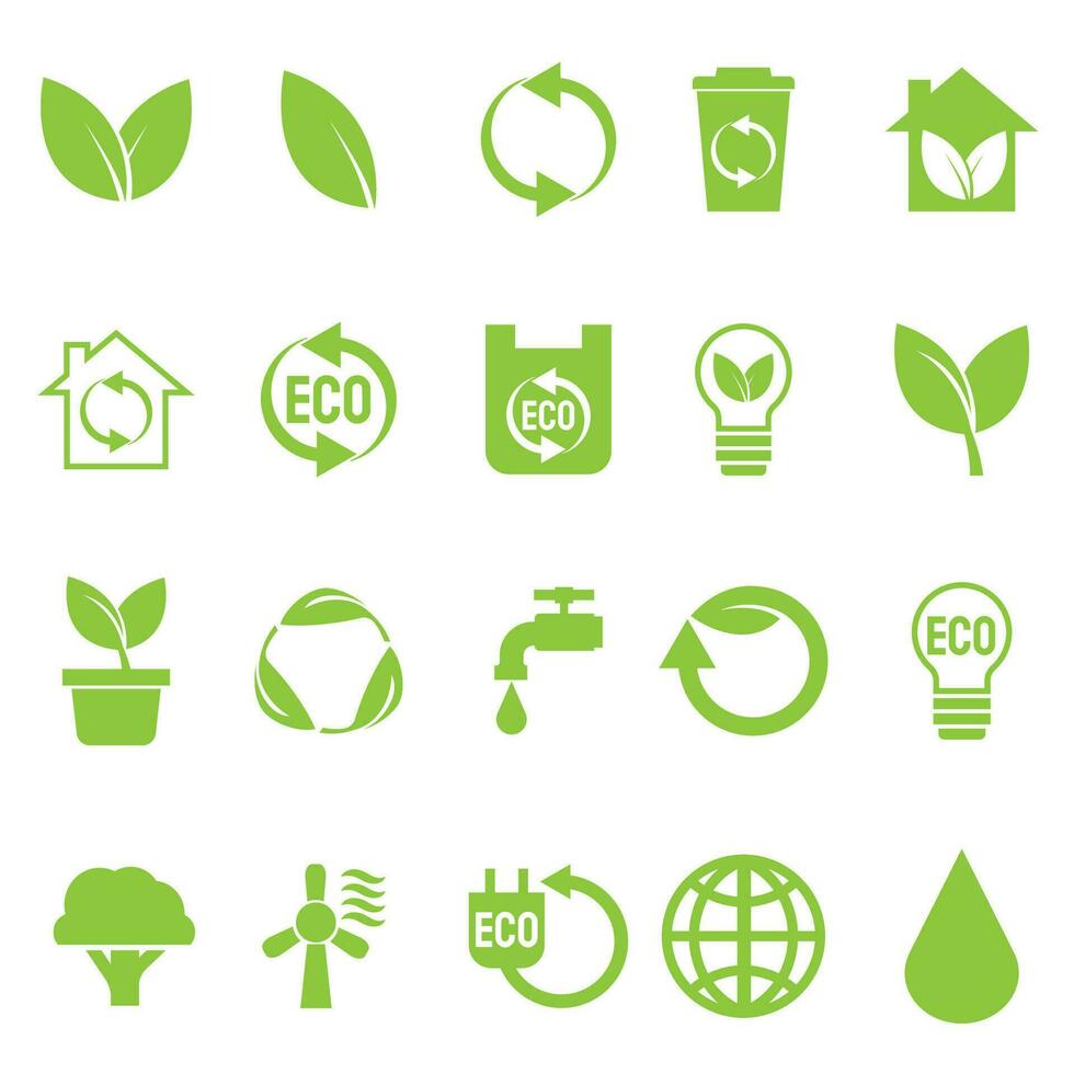 de eco ikon element för miljö eller ekologiskt begrepp vektor