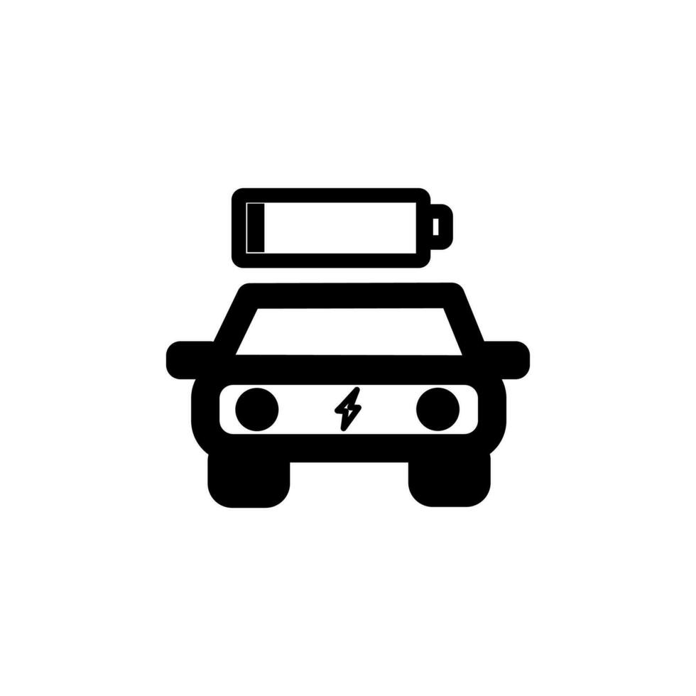elektrisk bil ikon på en vit bakgrund vektor