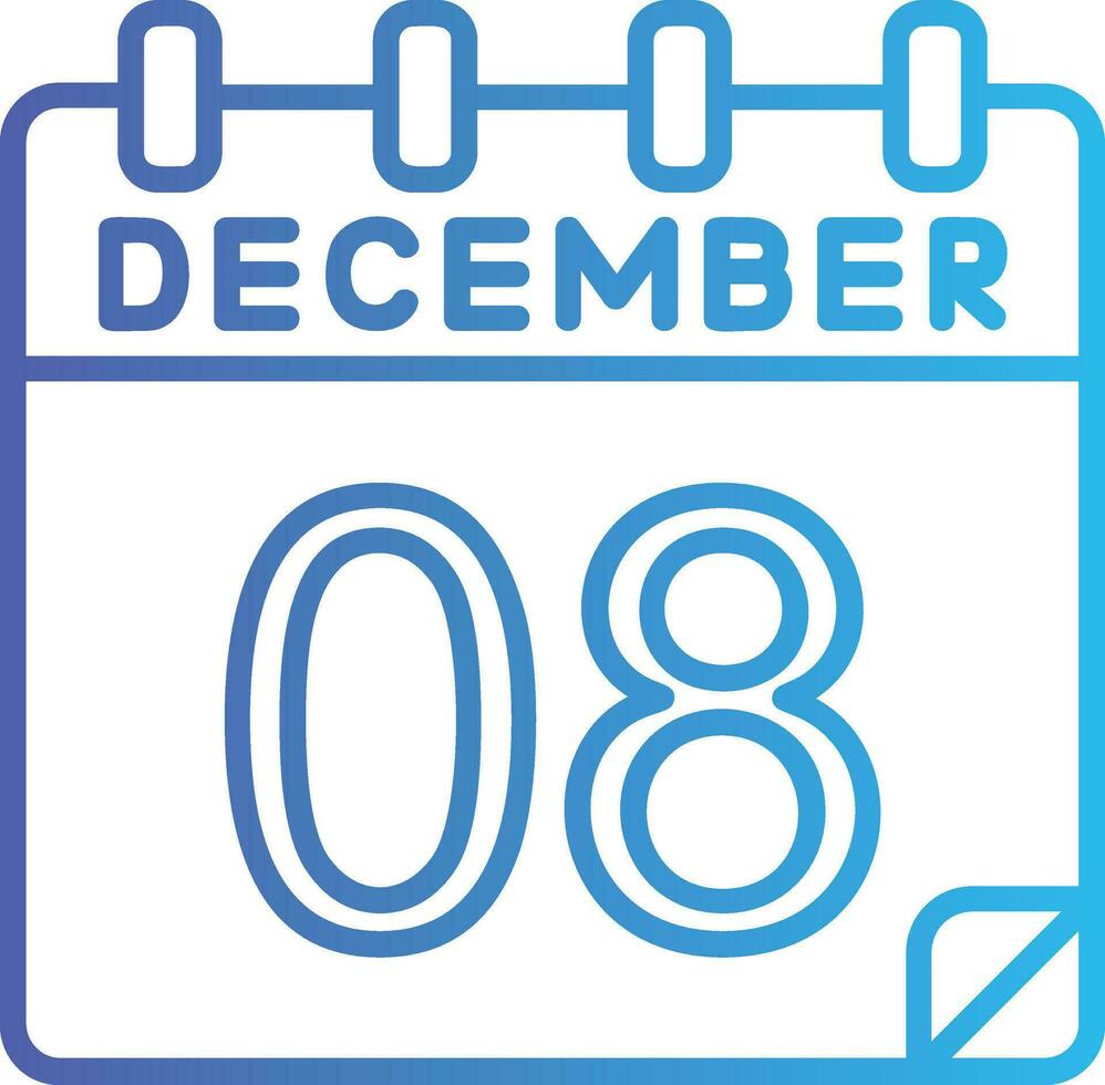 8 Dezember Vektor Symbol