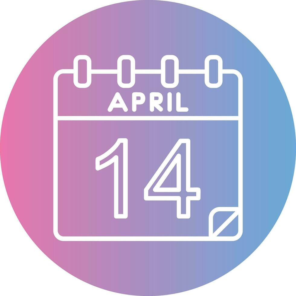 14 april vektor ikon