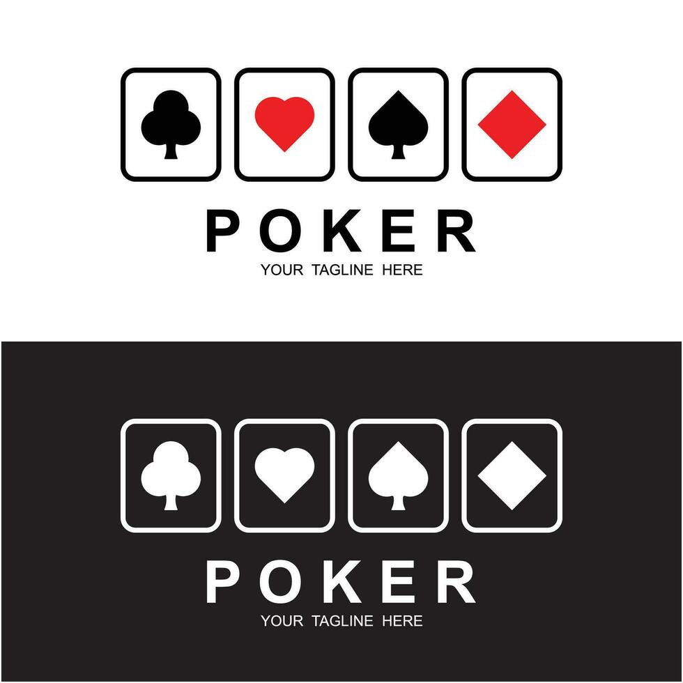 Poker Logo Vektor Symbol Illustration Design