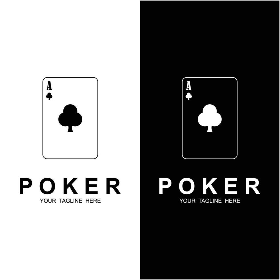 Poker Logo Vektor Symbol Illustration Design