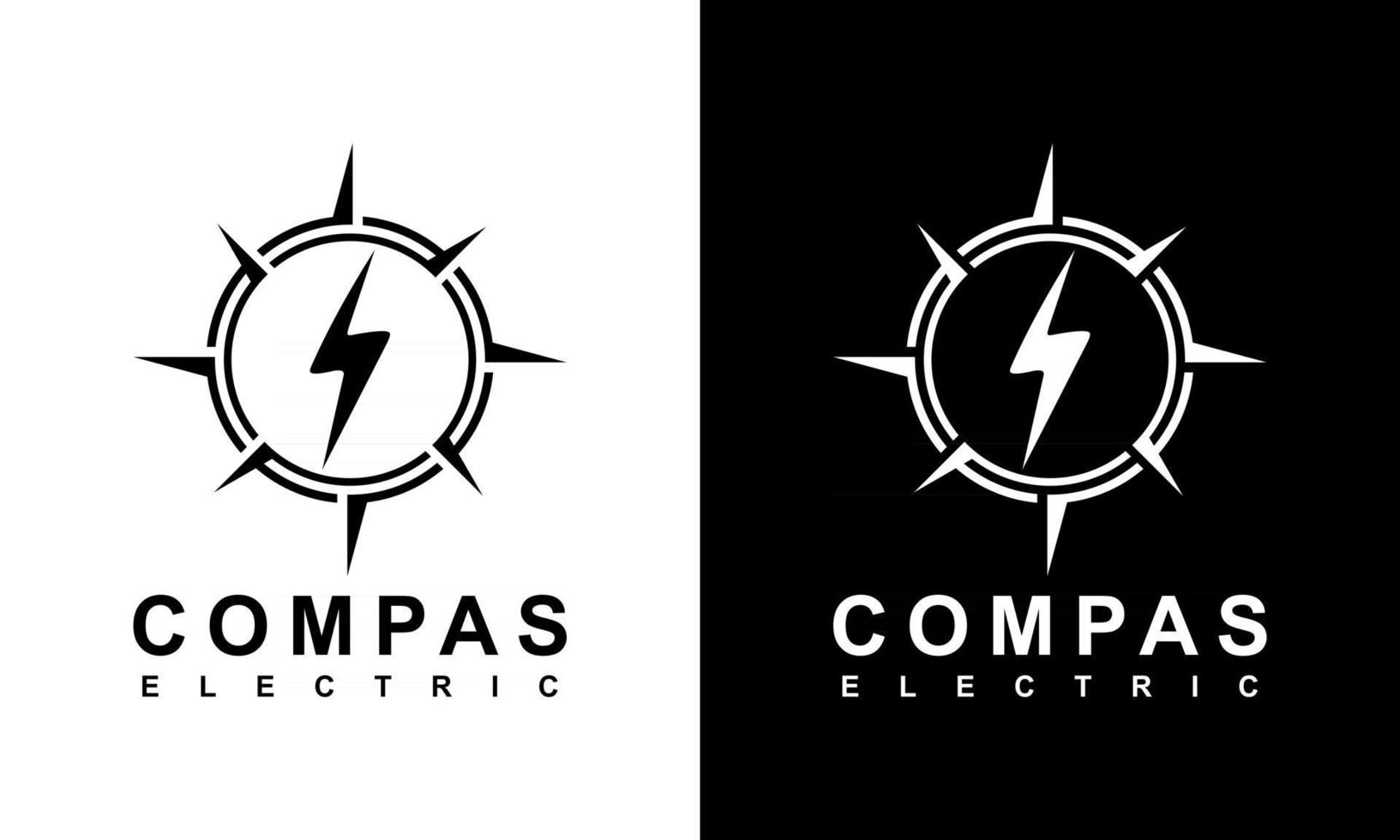 ilustration vektorgrafik av kreativa kompass koncept moln elektrisk blixt blixt ikon ikon logotyp vektor