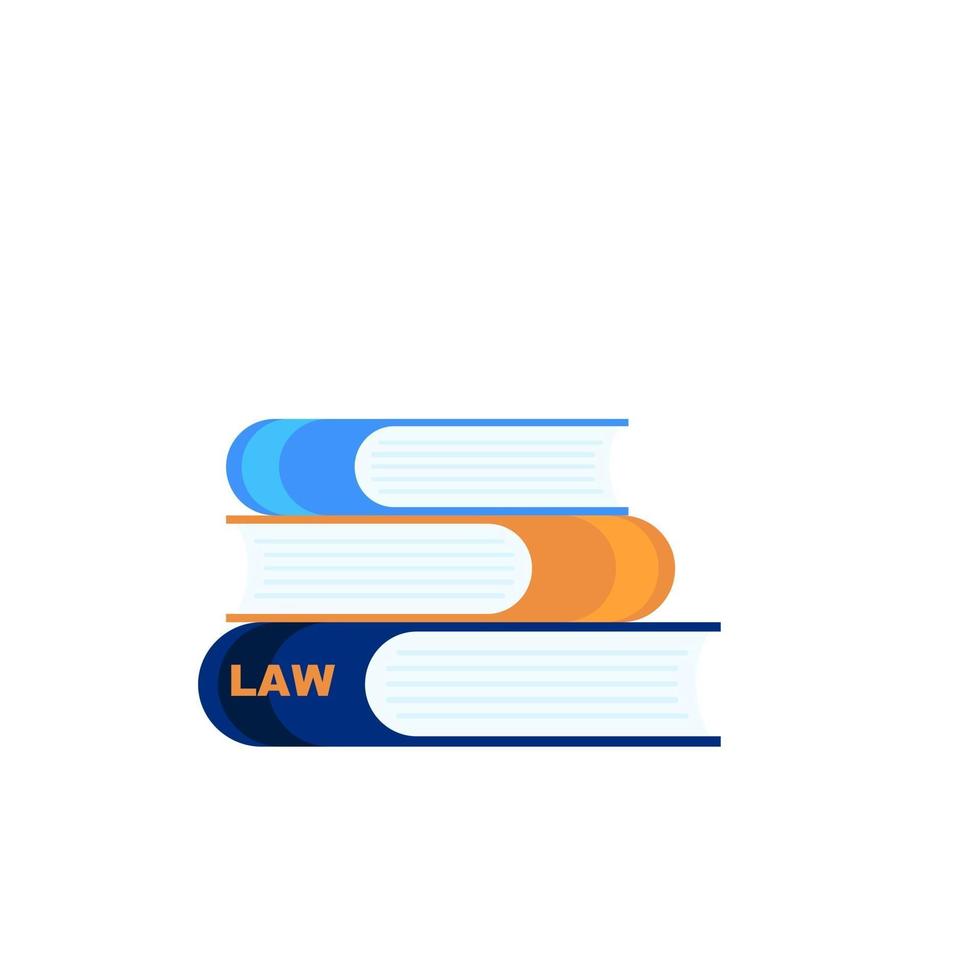 Bücher des Gesetzesvektors flaches Logoikonen-Illustrationsdesign vektor