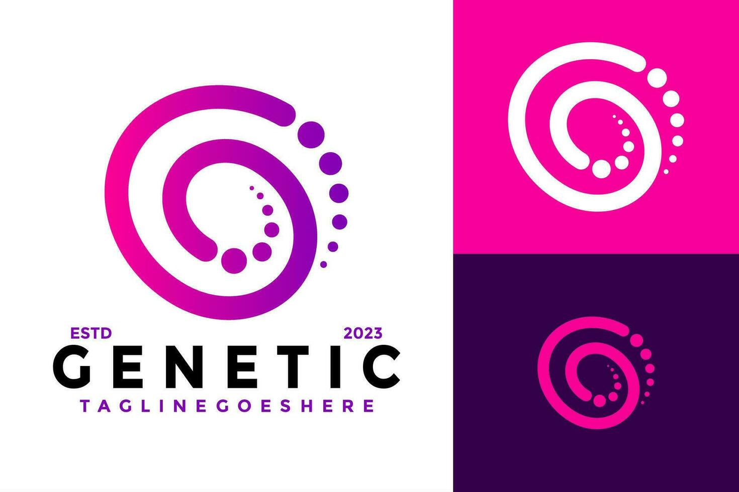 Brief G genetisch Logo Design Vektor Symbol Symbol Illustration