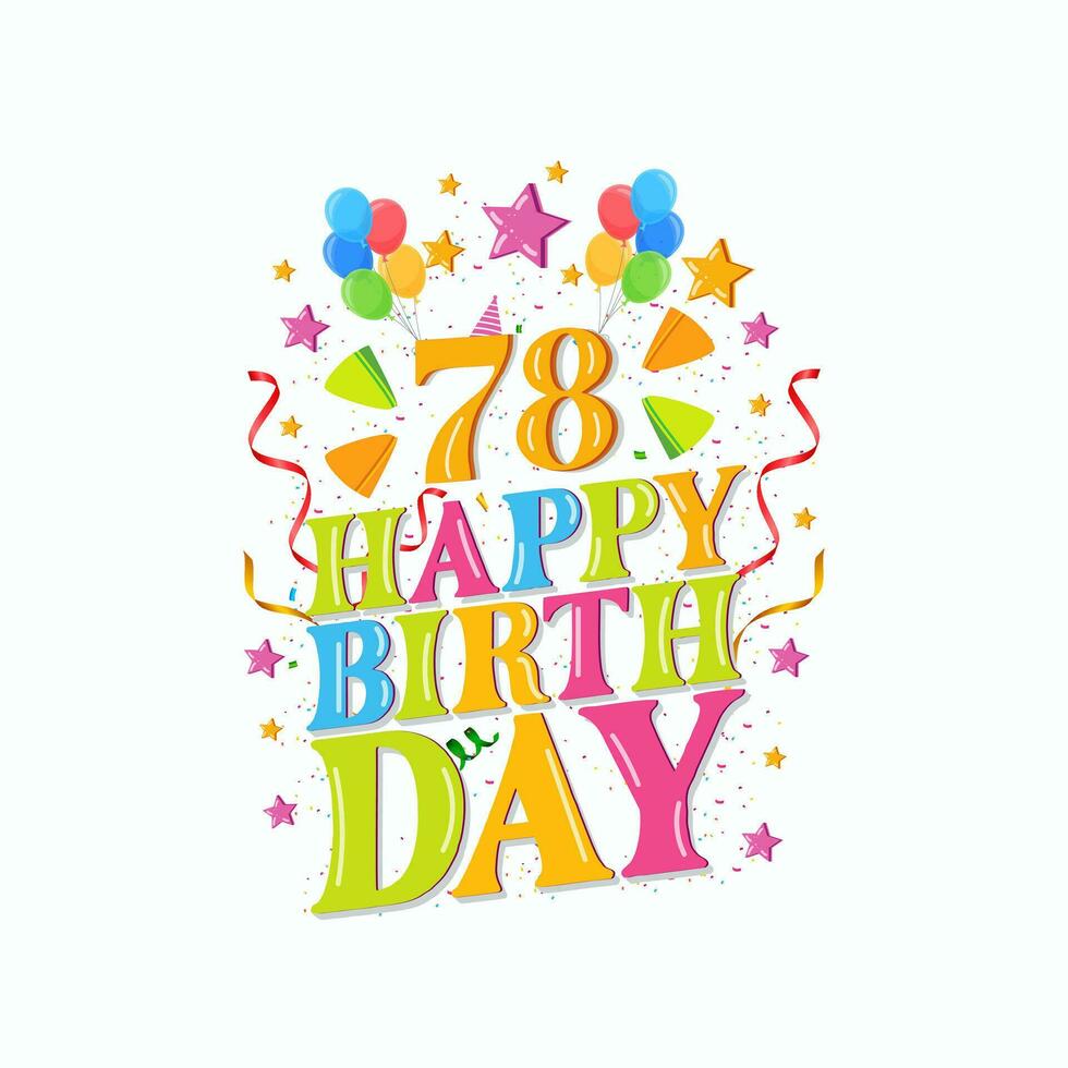 68 år Lycklig födelsedag logotyp med ballonger, vektor illustration 68: e födelsedag firande design