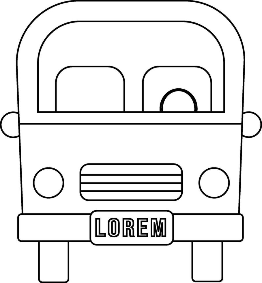 transport ClipArt. fordon ClipArt. översikt svart och vit fordon ClipArt vektor