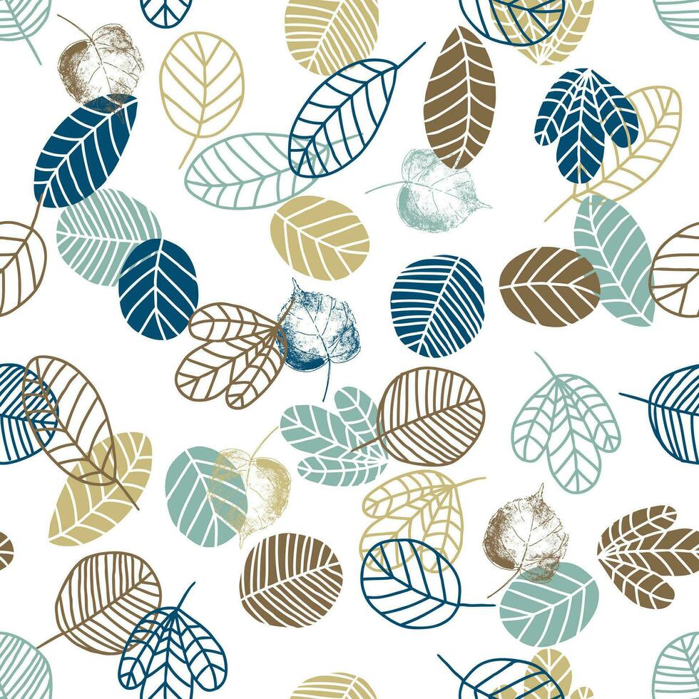elegant klotter sömlös mönster med lind löv. perfekt skriva ut för tee, papper, textil- och tyg. vektor