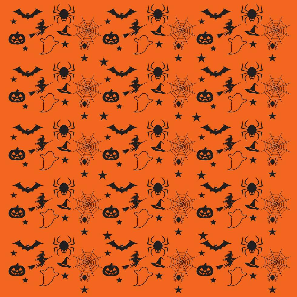 halloween orange festlig mönster design. vektor