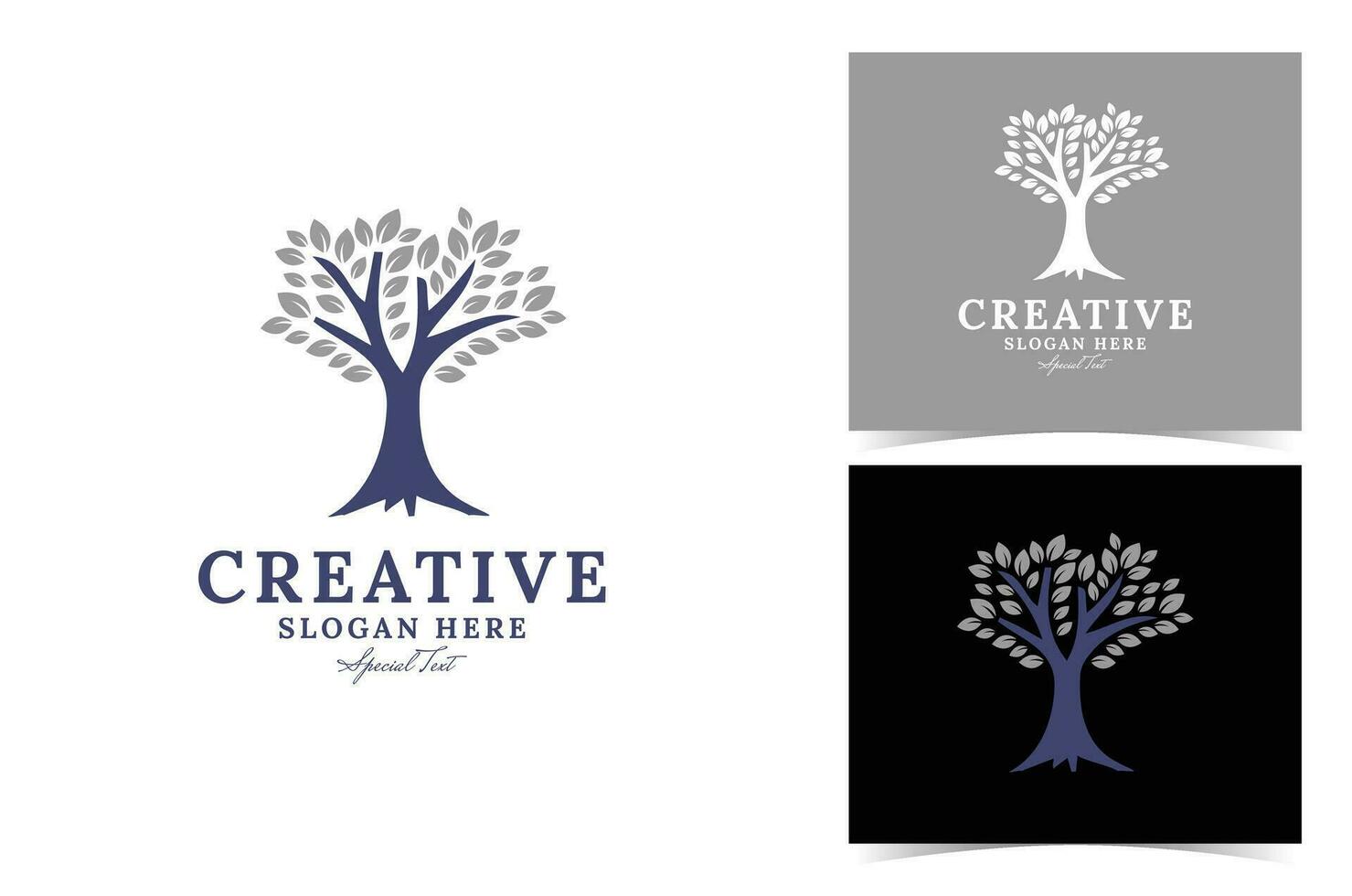 kreativ Baum Logo Vektor Design, perfekt zum Unternehmen Logo oder Branding.