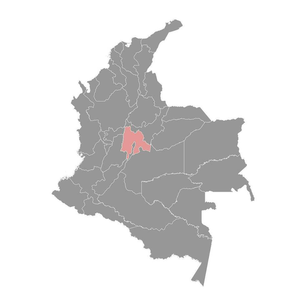 cundinamarca Abteilung Karte, administrative Aufteilung von Kolumbien. vektor