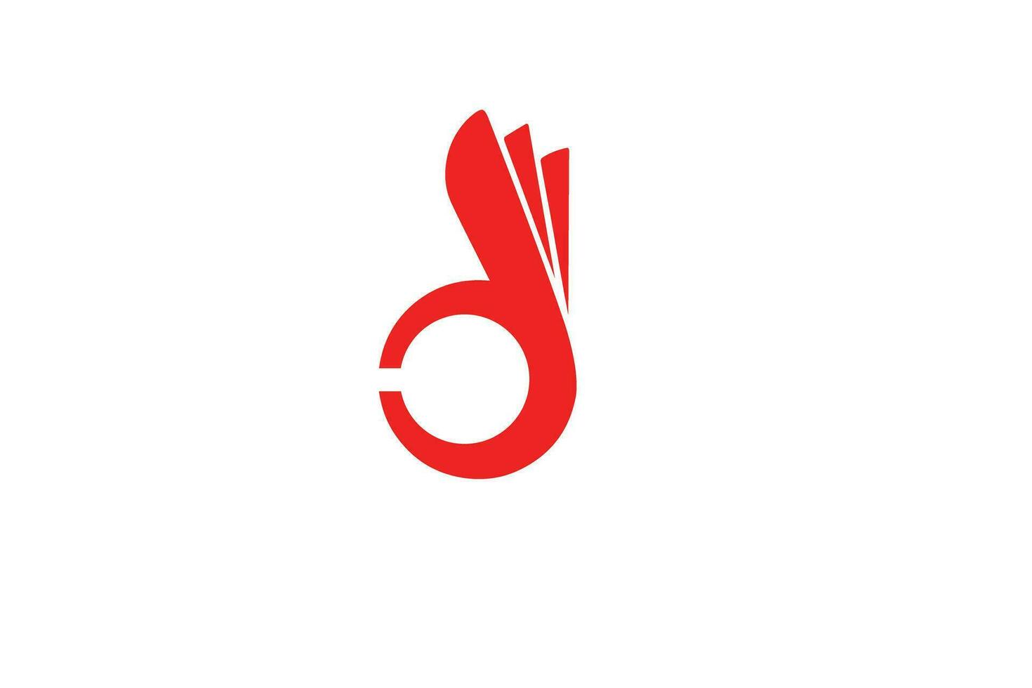 Brief b c Finger Zeichen Vektor. in Ordnung Hand Symbol Symbol. Negativ Raum Idee Logo. Hase Logo Design Vorlage. vektor